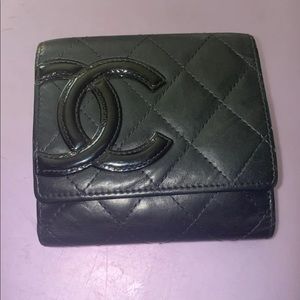 Chanel Calf Leather CC Cambon Compact Wallet